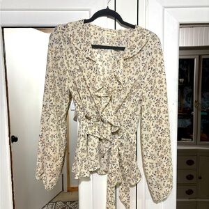 MAX STUDIO Faux Wrap Blouse